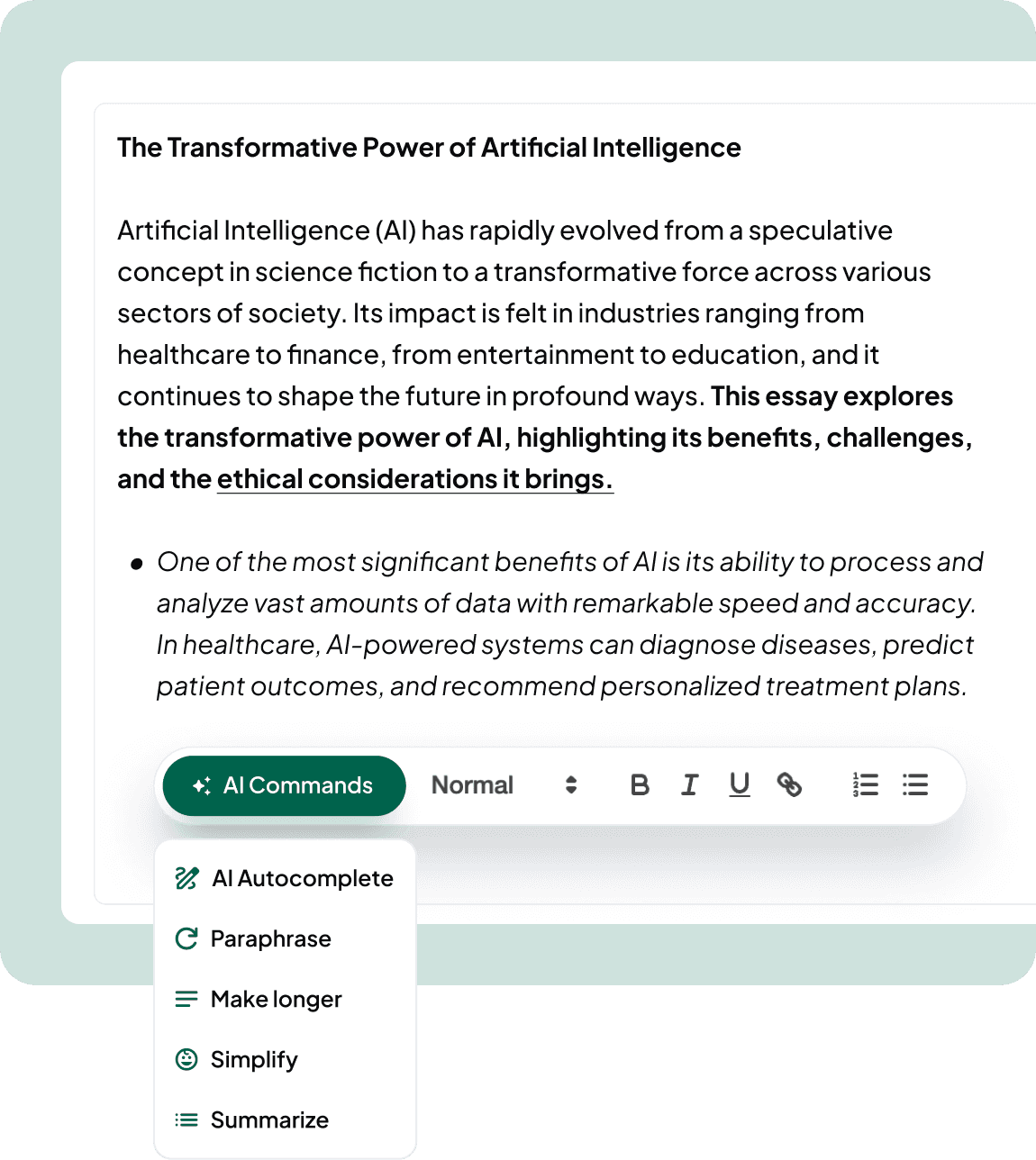 free ai writing custom paperwork feature - eduwiz.ai