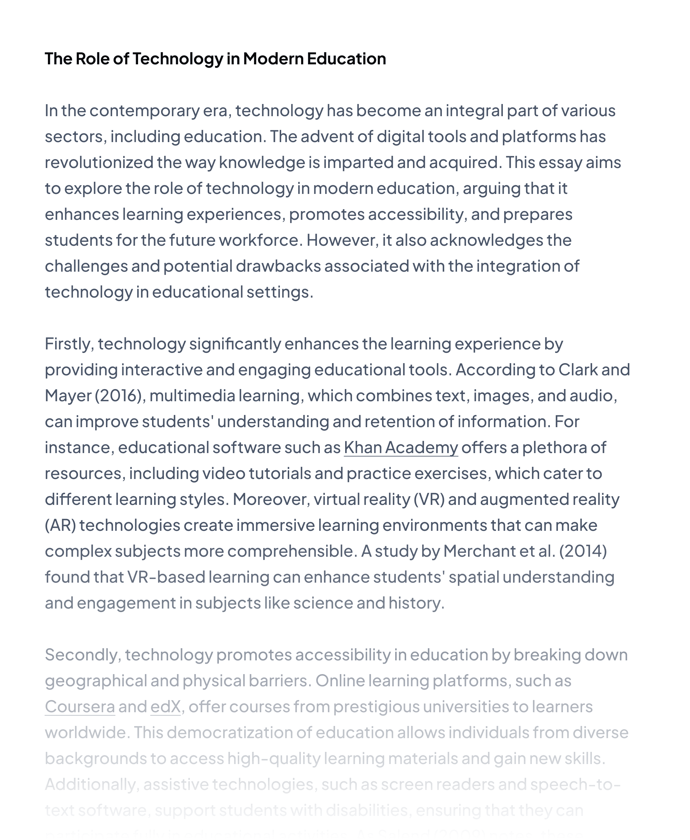 The Role of Technology in Modern Education